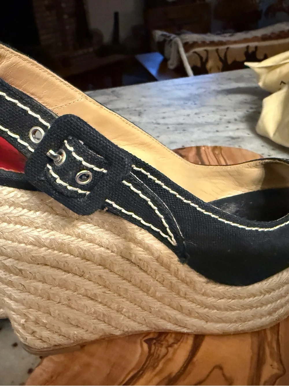 Christian Louboutin Menorca Espadrille Wedges, size 39 - Beautiful condition.